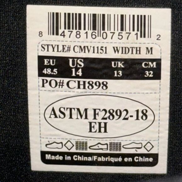 Carhartt Mens Waterproof Insulated Work Boots Size 14 Black Rubber & Neoprene - Picture 3 of 14